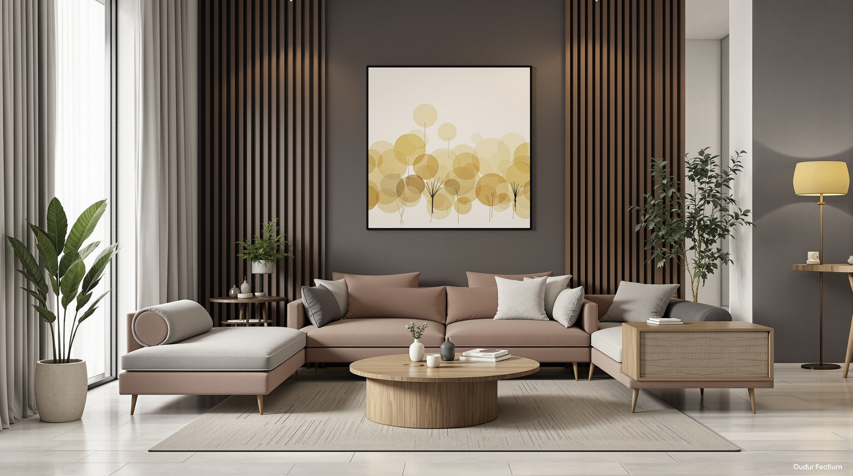 Mur végétal dans une villa contemporaine